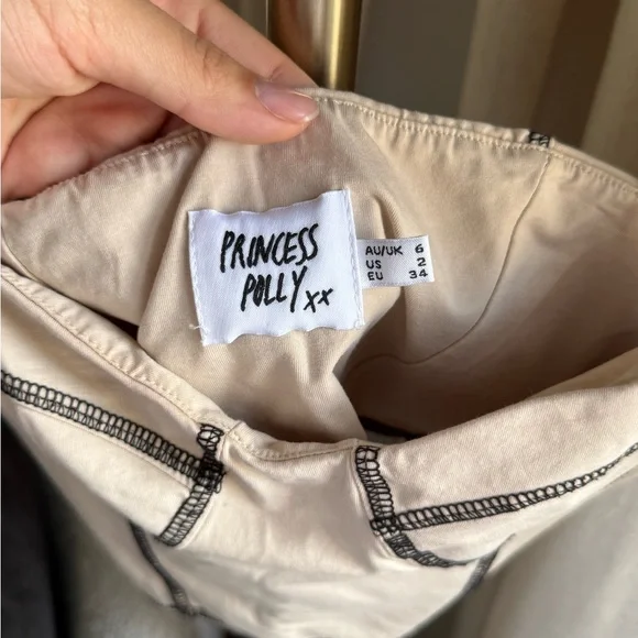 Princess Polly Cream Bustier Bra with Black Stitching | 2 - Picture 2 of 5